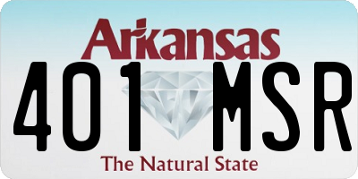 AR license plate 401MSR