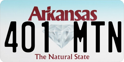 AR license plate 401MTN