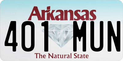 AR license plate 401MUN