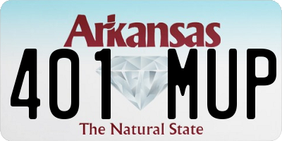 AR license plate 401MUP