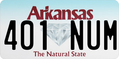 AR license plate 401NUM