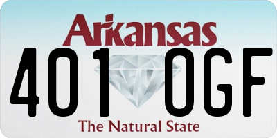 AR license plate 401OGF