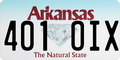 AR license plate 401OIX