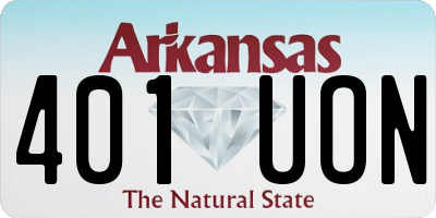 AR license plate 401UON