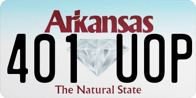 AR license plate 401UOP