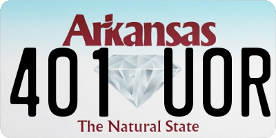 AR license plate 401UOR