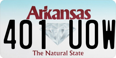 AR license plate 401UOW