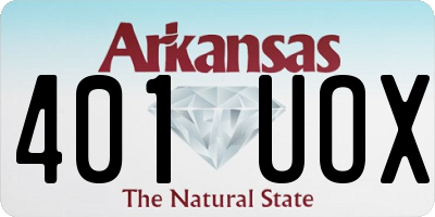 AR license plate 401UOX