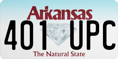 AR license plate 401UPC