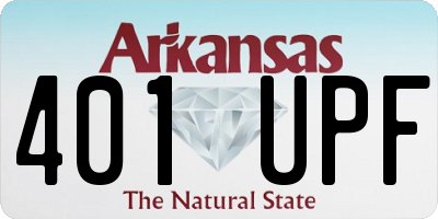 AR license plate 401UPF