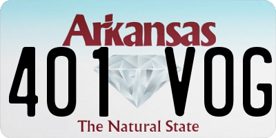 AR license plate 401VOG