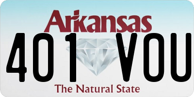 AR license plate 401VOU