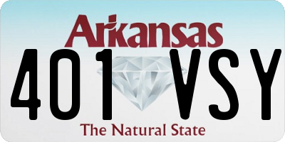AR license plate 401VSY