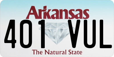 AR license plate 401VUL