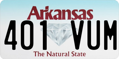 AR license plate 401VUM