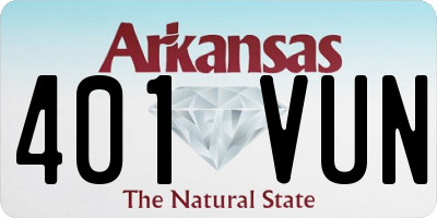 AR license plate 401VUN