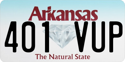 AR license plate 401VUP