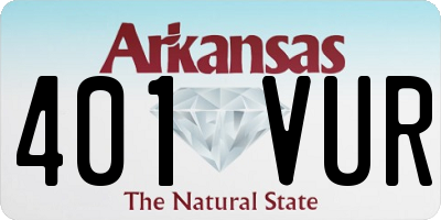 AR license plate 401VUR