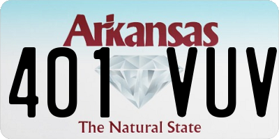 AR license plate 401VUV