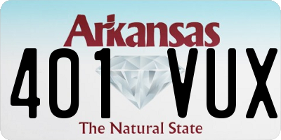 AR license plate 401VUX