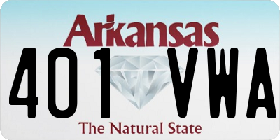 AR license plate 401VWA