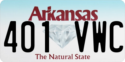 AR license plate 401VWC