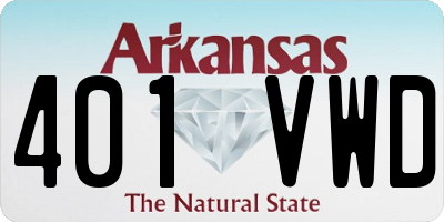 AR license plate 401VWD