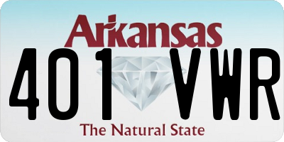 AR license plate 401VWR