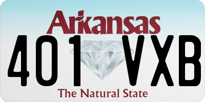 AR license plate 401VXB