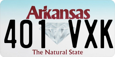 AR license plate 401VXK