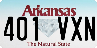 AR license plate 401VXN