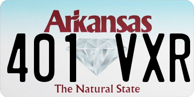 AR license plate 401VXR