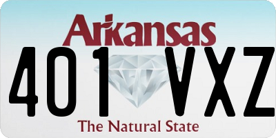 AR license plate 401VXZ