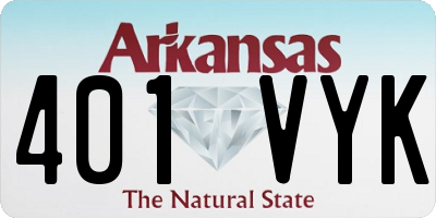 AR license plate 401VYK