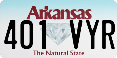 AR license plate 401VYR