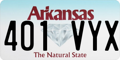 AR license plate 401VYX