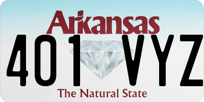 AR license plate 401VYZ