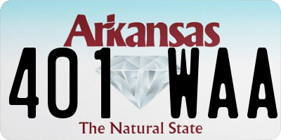 AR license plate 401WAA