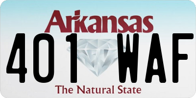 AR license plate 401WAF