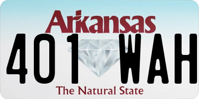 AR license plate 401WAH