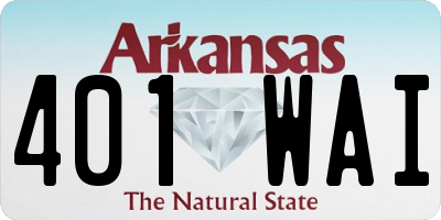 AR license plate 401WAI