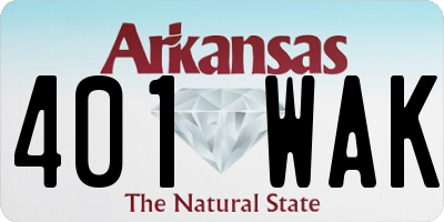 AR license plate 401WAK
