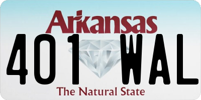 AR license plate 401WAL