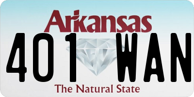 AR license plate 401WAN