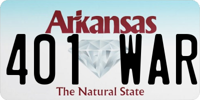 AR license plate 401WAR