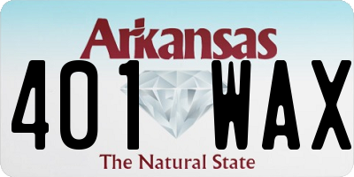 AR license plate 401WAX