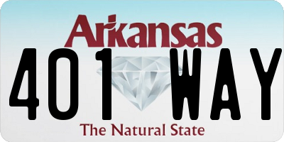 AR license plate 401WAY