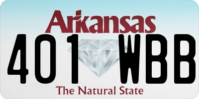 AR license plate 401WBB