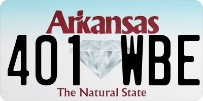 AR license plate 401WBE