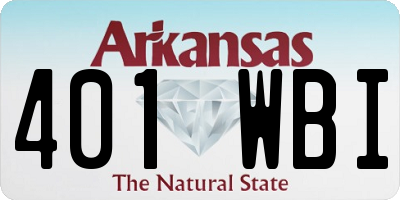 AR license plate 401WBI